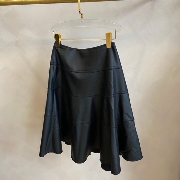 Rebecca Taylor Vegan Leather Skirt - Picture 1 of 5